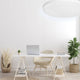 Brilliant 30cm Tri Colour Dimmable LED Oyster Ceiling Light - White - 1400 Lumens - Energy Efficient