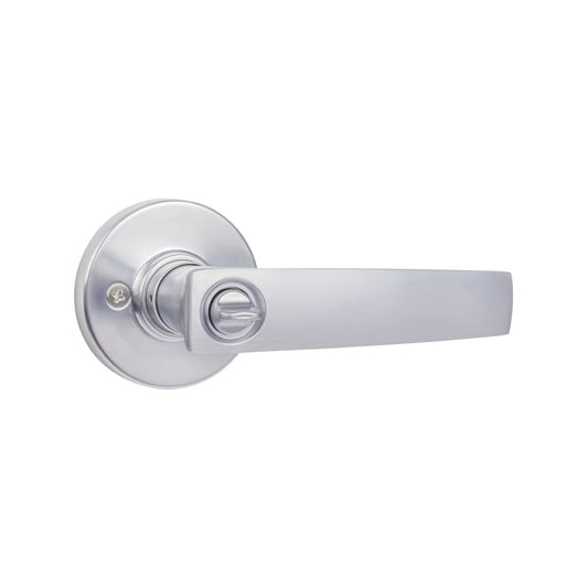 Gainsborough Neue Aurora Entrance Lever Set - Brushed Satin Chrome - 145mm x 67mm - Dual Sprung Latch – view 2 - Auzzistore