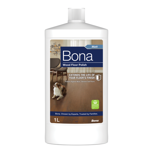 Pollish Wood Floor Bona 1L Matt - Wood Floor Polish - Low Gloss Finish - 1L