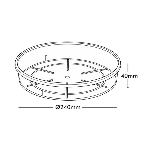 Eden Clear Porto Saucer - 240mm - Polypropylene - Lightweight