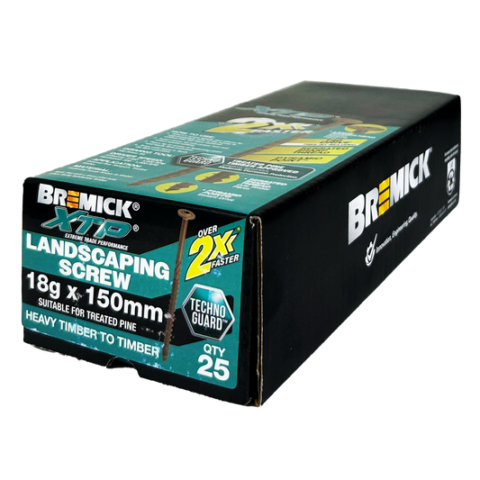 Bremick XTP Landscape Screws - 18g x 150mm - T40 - 25 Pack - Galvanised – view 2 - Auzzistore