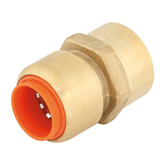 Smartex Copper Female Connector - 20 x 20mm - Lead Free Brass - Push-Fit - Auzzistore