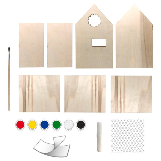 Boyle Bird House Craft Kit - Wooden Birdhouse - 14cm x 12cm x 23.5cm - Creative Activity for Kids – view 2