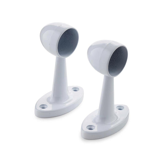 Sandleford 25mm White Pillar Ends 2 Pack - Zinc Alloy - Easy Install - Auzzistore