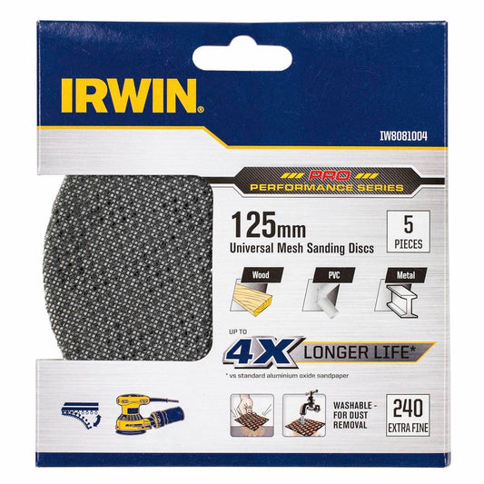 Irwin Orbital Sanding Disc - 125mm - Silicon Carbide - 240 Grit - Auzzistore