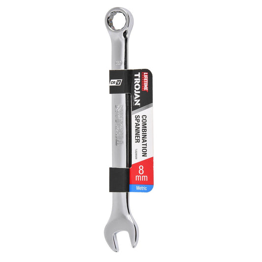 Trojan 8mm Combination Spanner - Polished Chrome Vanadium - High Torque - Lifetime Warranty – view 2