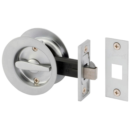 Gainsborough Satin Chrome Circular Privacy Door Set 70mm Zinc Durable - Auzzistore