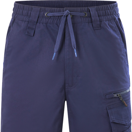Hard Yakka Navy Tough Utility Mid Length Shorts 87R - Durable Comfort