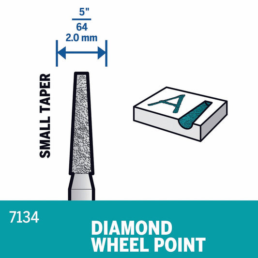 Dremel Diamond Wheel Point 2.0mm Metal Diamond Coated Durable Tool – view 2 - Auzzistore