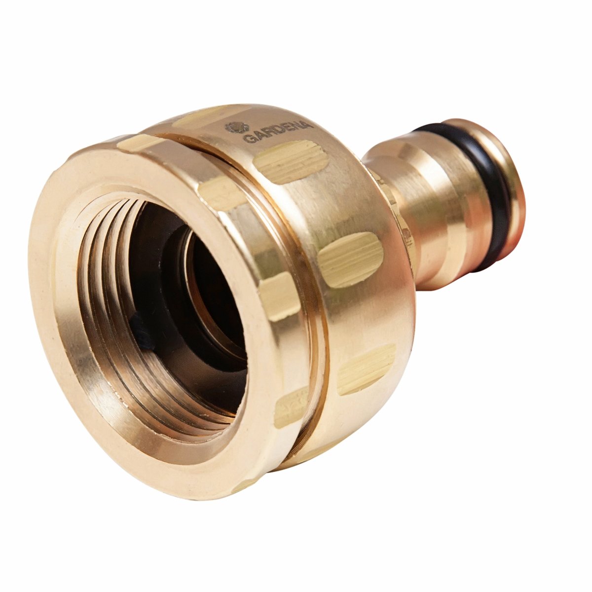 Gardena 13mm Brass Universal Tap Nut Adaptor - Solid Brass - Durable