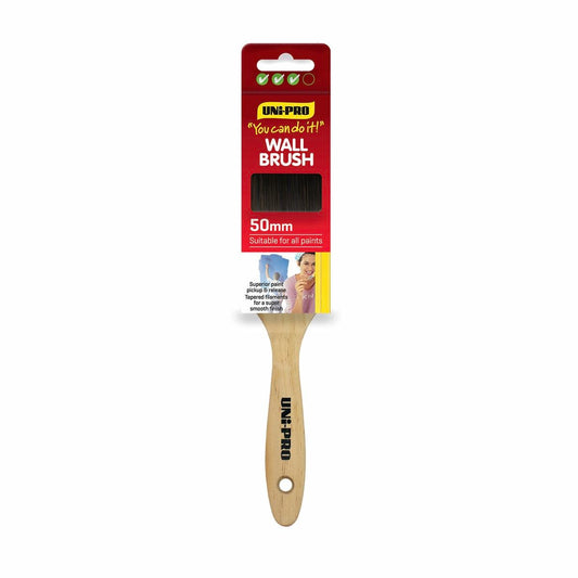 Uni Pro 50mm Synthetic Wall Paint Brush - Smooth Finish - Brown - Auzzistore