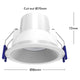 Deta 6W Tri-Colour Dimmable LED Downlight 86mm - White - IP44 Anti Glare