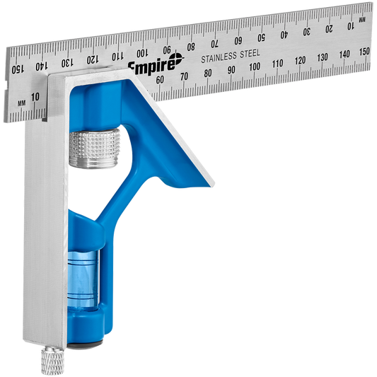 Empire 150mm Combination Square - Stainless Steel - Accurate Measurements - Auzzistore
