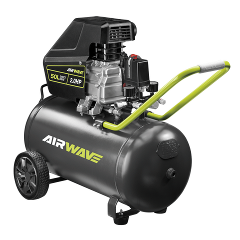 Ryobi Airwave Air Compressor 50L 2.0HP Metal Plastic Easy Move - Auzzistore