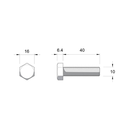Zenith Stainless Steel 304 Grade Hex Head Bolts and Nuts 12 Pack - M10 x 40mm - Durable Fastening Solutions – view 2 - Auzzistore