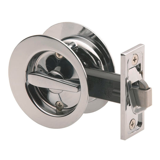 Gainsborough Bright Chrome Circular Privacy Sliding Door Set 70mm Zinc - Auzzistore