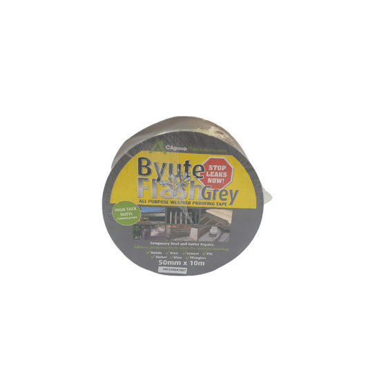 Cagroup Byute Flash Tape - 50mm x 10m - Grey - Weatherproof Sealing - Auzzistore