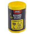 Grunt 27L Lemon Scented Kitchen Tidy Bags 50 Pack HDPE Strong Durable