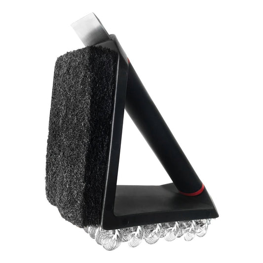 Matador 3 in 1 BBQ Cleaning Tool - 75mm - Safe Scrub - Easy Clean - Auzzistore