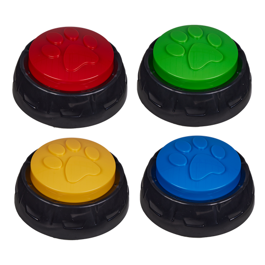 Happy Tails Pet Talking Starter Kit - 4 Recordable Buttons - 80mm x 35mm x 80mm - Auzzistore