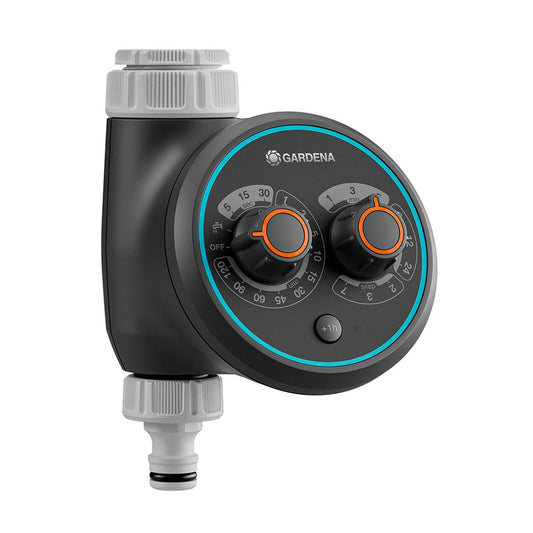 Gardena Easy Plus Water Computer - 69 Schedules - Weather-Proof - Black/Turquoise/Orange - Auzzistore