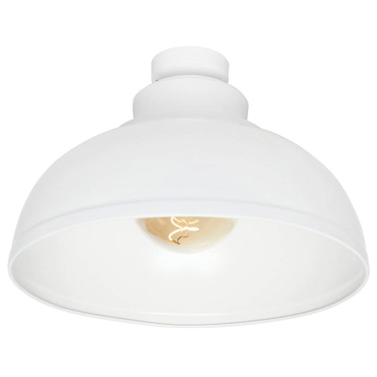 Brilliant 28cm White Matt Foundry Light Shade - DIY Batten Fix - Indoor Use