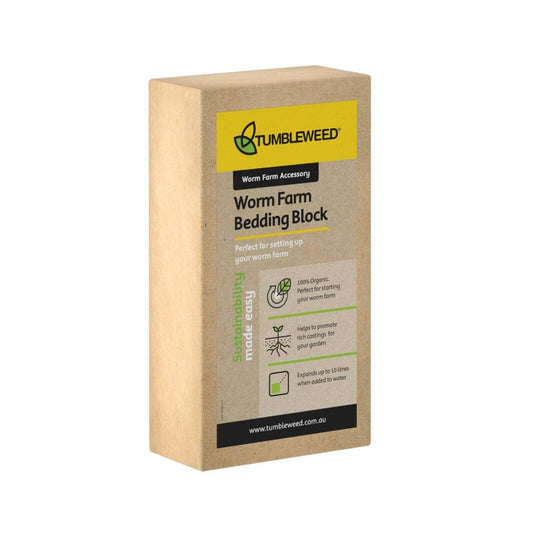 Tumbleweed Worm Farm Bedding Block - Coconut Fibre - 100% Natural - Moisture Retention - Auzzistore