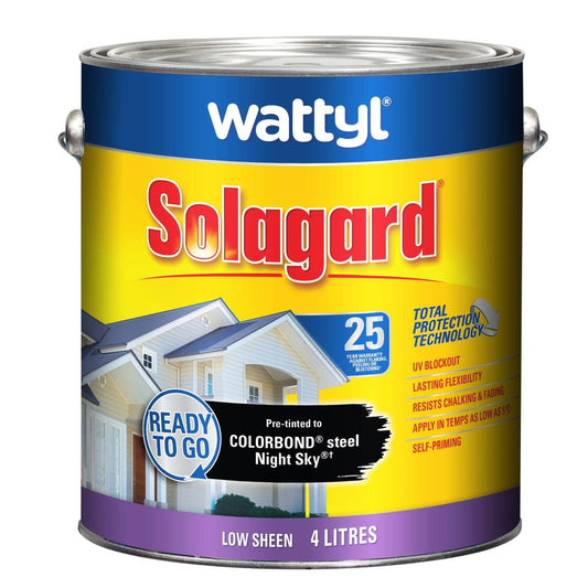 Wattyl Solagard Exterior Paint - 4L - Night Sky - Low Sheen - Durable - Auzzistore