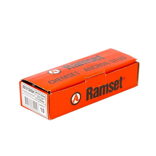 Ramset Chemset Anchor Stud M10 x 130mm Carbon Steel 10 Pack - Auzzistore