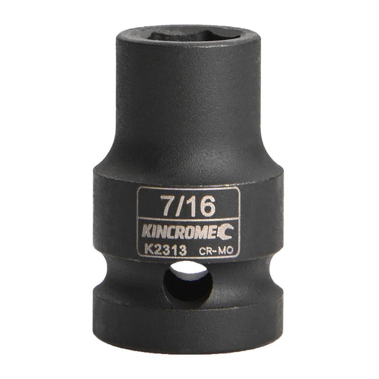 Kincrome Impact Socket - 7/16" - Chrome Molybdenum Steel - Shallow - Auzzistore