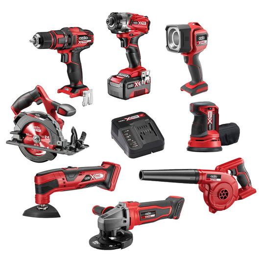 Ozito PXC 18V 8 Piece Kit P8K 400 - 567mm x 484mm x 284mm - Versatile Tools
