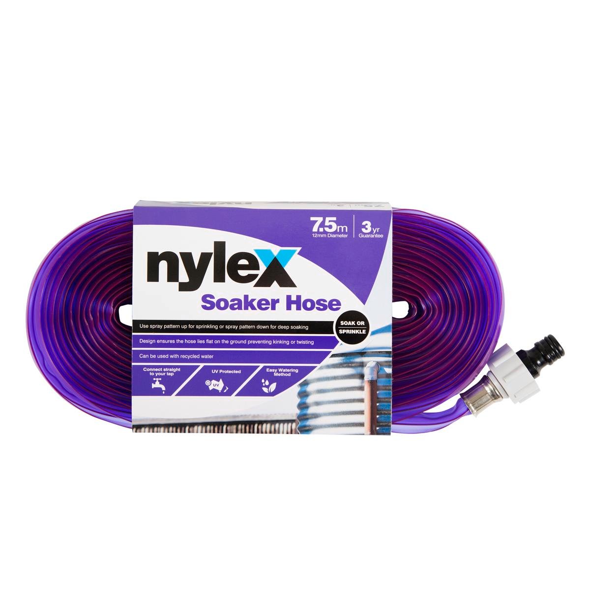 Nylex Soaker Hose - 12mm x 7.5m - Recycled Water - Water Saving