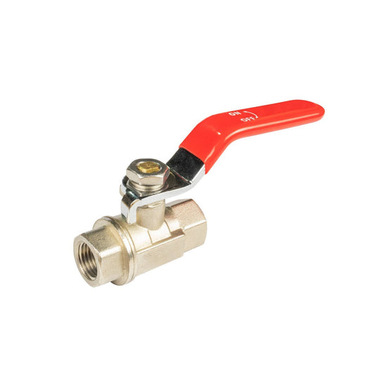 Jflex 1/4" BSP Female Ball Valve - Nickel-Plated Brass - Corrosion Resistant - 710 psi - Auzzistore
