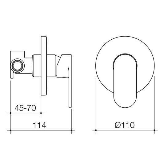 Flexispray Havana Chrome Bath Shower Mixer - 180mm x 60mm x 120mm - Chrome Finish - Durable Ceramic Cartridge – view 2