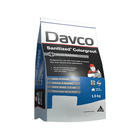Davco Colourgrout - 1.5kg - Cement Based - Mould Resistant