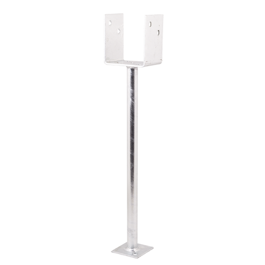 Pryda Full Stirrup Post Anchor - 450x100mm - M10 - Galvanised Steel - Termite Protection – view 2 - Auzzistore