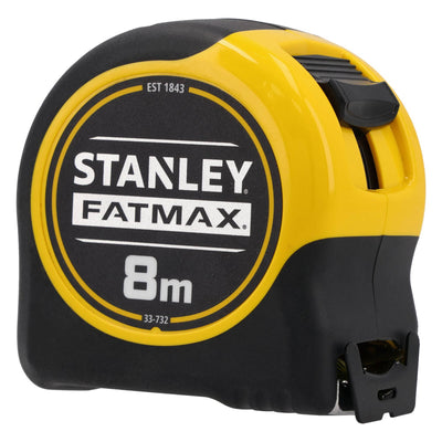 Stanley Fatmax 8m Tape Measure - Wide Blade - Stainless Steel - Durable