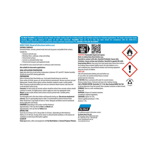Dy-Mark TreadRite 1L Yellow Paving Paint - Slip-Resistant Coating – view 2 - Auzzistore