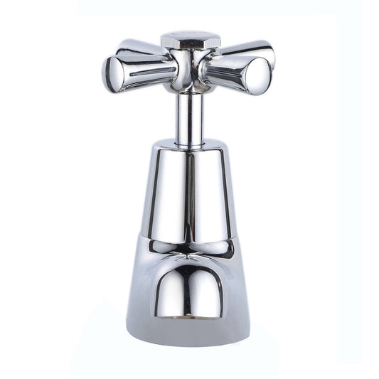 Shaw Mason Chrome Easy Clean Pillar Tap - 67mm x 173mm - Cold Water Indicator – view 2 - Auzzistore