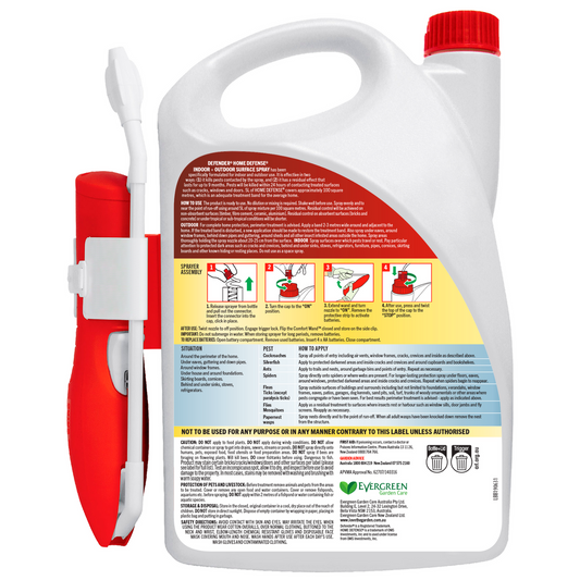 Defender Home Defense Surface Spray - 5L - Indoor & Outdoor Use - 9 Months Residual Control – view 2 - Auzzistore