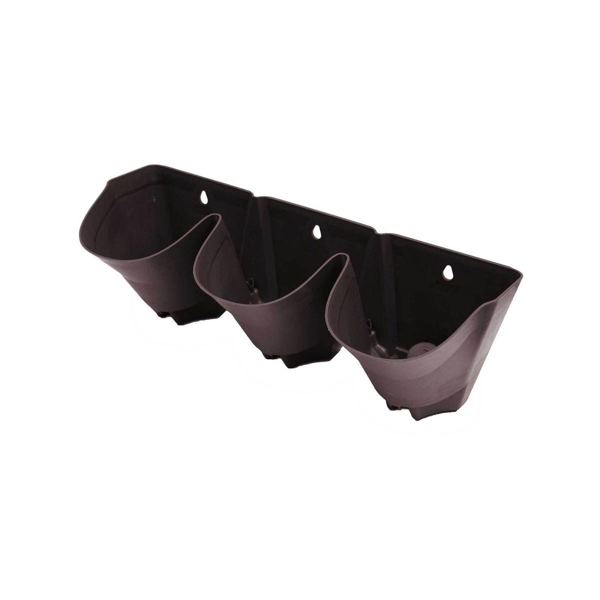 Jack Garden Up Wall Stacker - 3 Pot - Charcoal - Modular Design