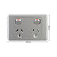 Deta Silver Double Power Point - 2 Outlet - Polycarbonate - Durable