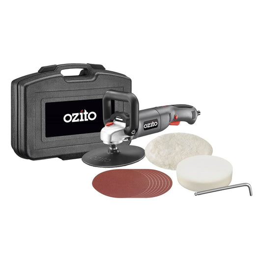 Ozito 180mm Sander Polisher - Variable Speed - Plastic Metal - Versatile