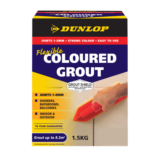 Dunlop Flexible Coloured Grout 1.5kg Havana Anti Mould Protection