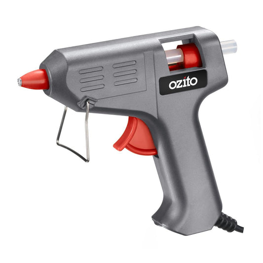 Ozito 10W Glue Gun - Lightweight Plastic - Ergonomic Design - Control