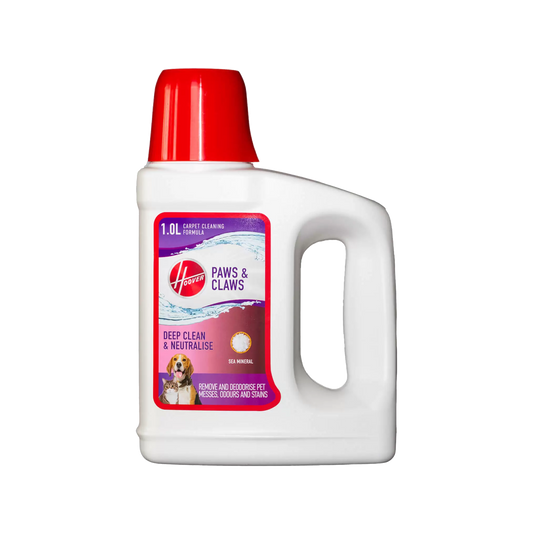 Hoover Paws Claws Cleaning Solution - 1L - Enzymatic Pet Stain Remover
