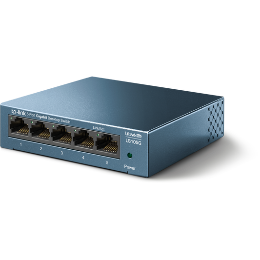 TP-Link LS105G 5 Port Gigabit Desktop Switch - 10/100/1000Mbps - Black