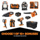 AEG 18V Fusion Brushless 6 Piece Tool Kit - 5.0Ah Batteries - Heavy Duty