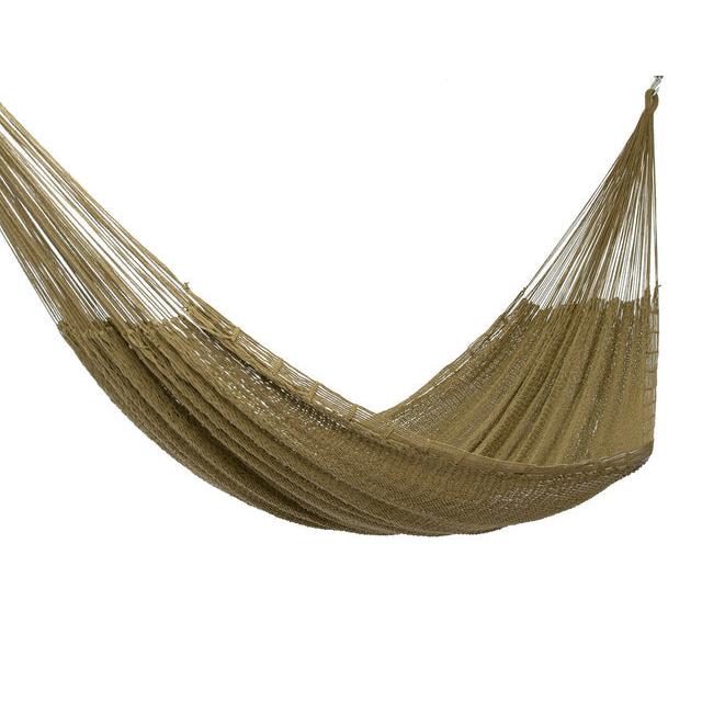 Mayan Legacy King Size Outdoor Cotton Mexican Hammock in Cedar Colour