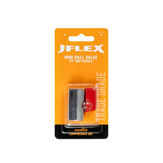 Jflex Ball Valve Mini 1/4" BSP Female - Nickel-Plated Brass - Compact Design - High Pressure 200 psi – view 2 - Auzzistore